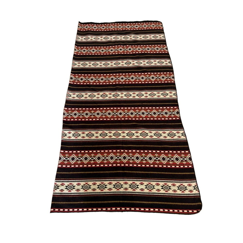 Little Amigos Traveler Blanket Alpaca Blend Brown South America Inca 86”X 80 - Picture 5 of 6
